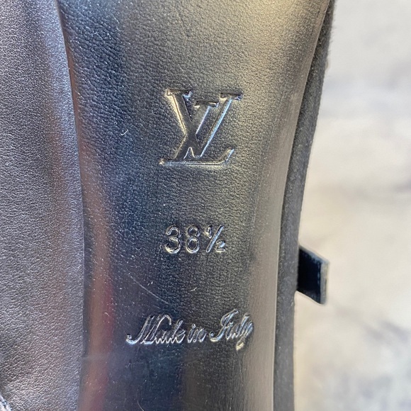 Louis Vuitton Leather & Suede Peep Toe Heeled Booties 38.5 - Picture 12 of 12